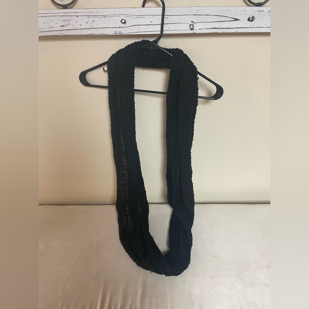 Black Knit Infinity Scarf